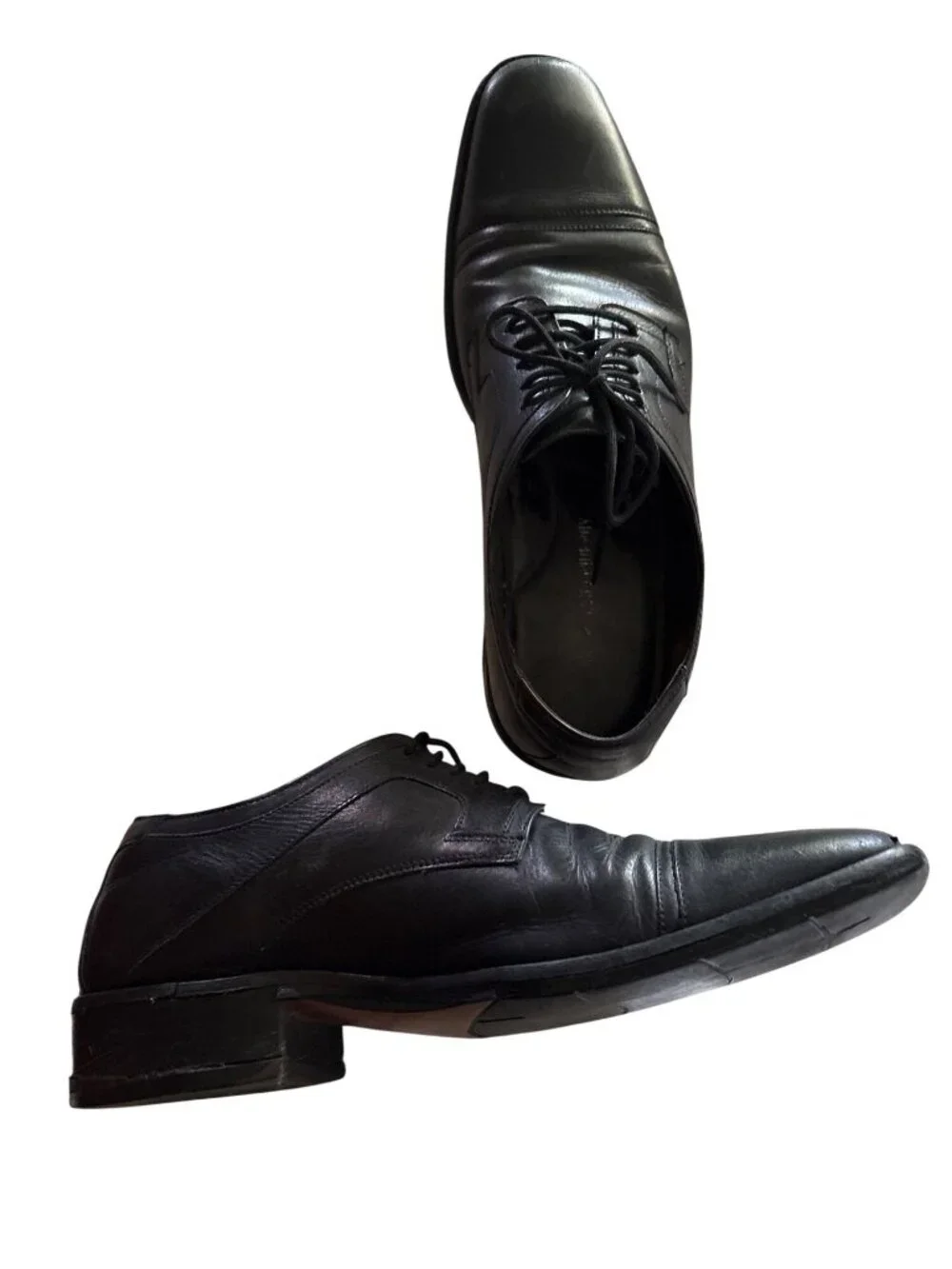 Johnston & Murphy Mens Black Leather Oxford Dress Shoes Size 10.5 M